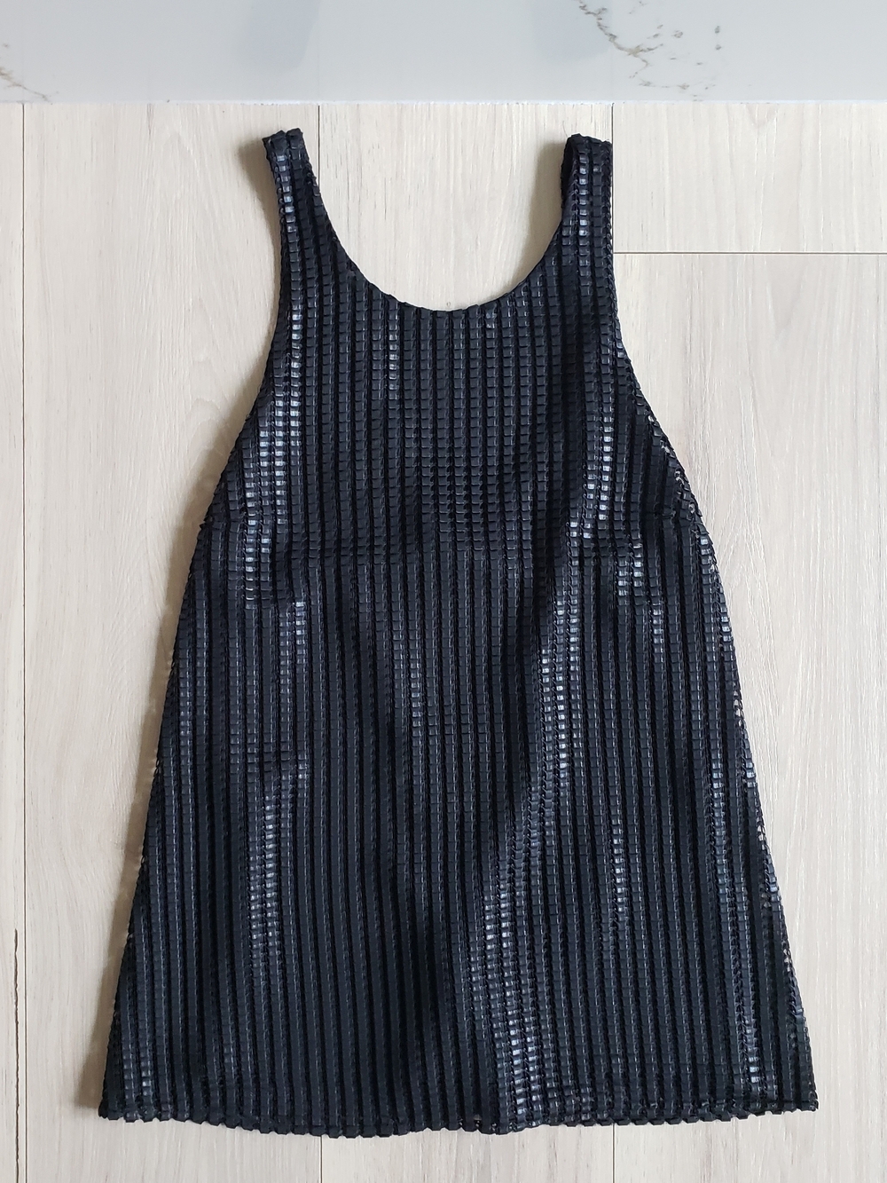 Black Ribbed‎ Sequin Tank Tunic